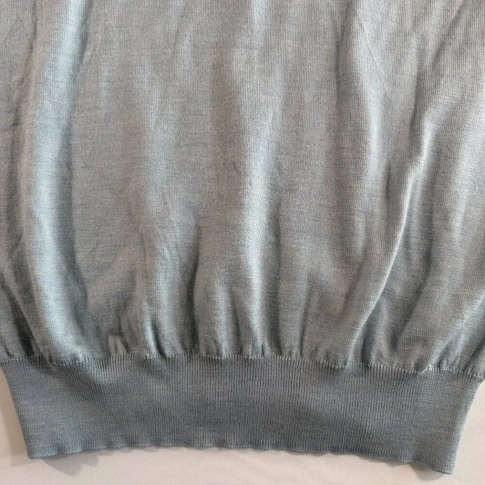 PETER MILLAR Cashmere Silk Merit Club Golf Resort Polo Pullover Sweater Blue XL